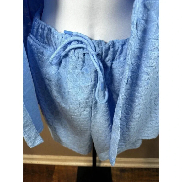 7 For All Mankind 100% Polyester 3 Piece Lounge Set Blue Size Medium - Picture 4 of 9